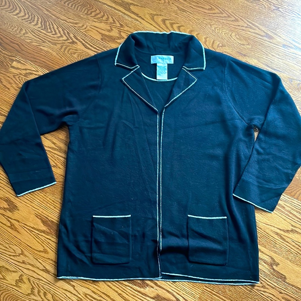 Black sweater with attached tank size 1X by Sag Harbor